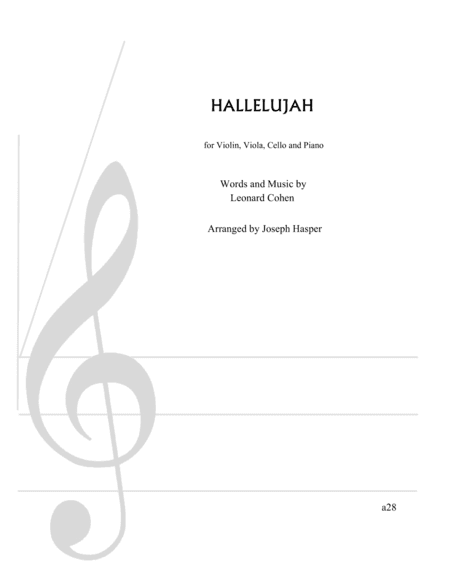 Hallelujah (arr. Joseph Hasper)