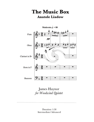 The Music Box for Woodwind Quintet (arr. James Haynor)
