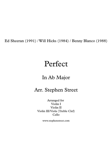 Perfect (arr. Stephen Street)