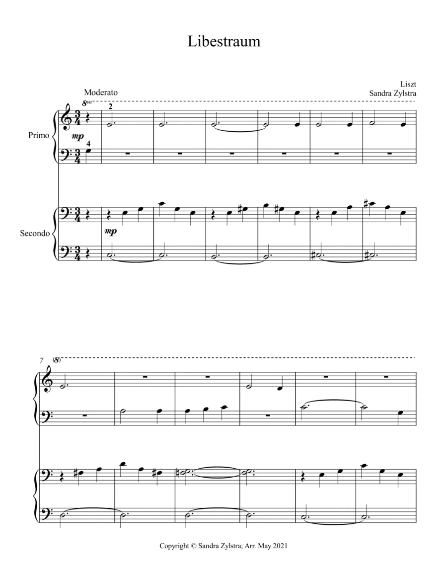 Liebestraum (beginning solo with optional elementary duet) (arr. Sandra Zylstra)