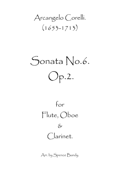 Sonata No.6 Op.2 (arr. Spence Bundy)