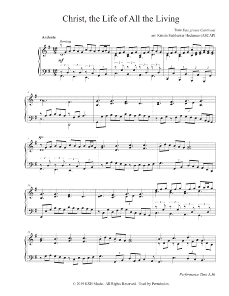 Christ, the Life (arr. Kristin Stahlecker Heckman (ASCAP))