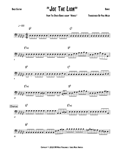 Joe The Lion (arr. Accubass)