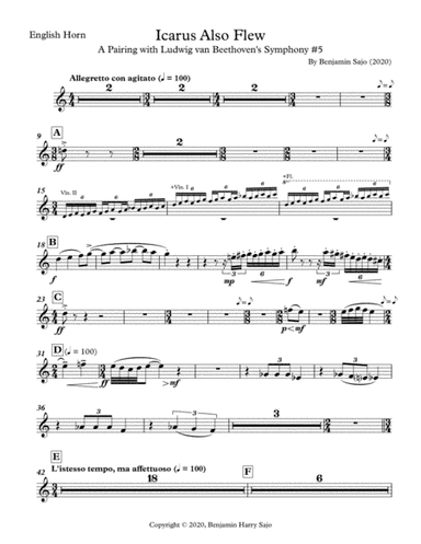 Icarus Also Flew: A Pairing with Beethoven's Symphony #5 - English Horn