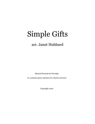 Simple Gifts (arr. Janet Hubbard)