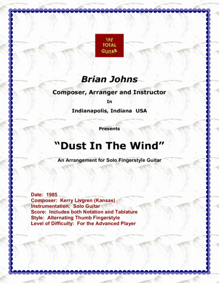 Dust In The Wind (arr. Brian Johns)