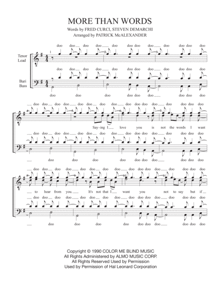 More Than Words (arr. Patrick McAlexander)
