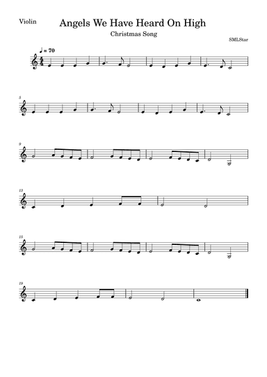 Angels We Have Heard On High Viola Duet - Christmas song with two violas. (arr. SMLStar)