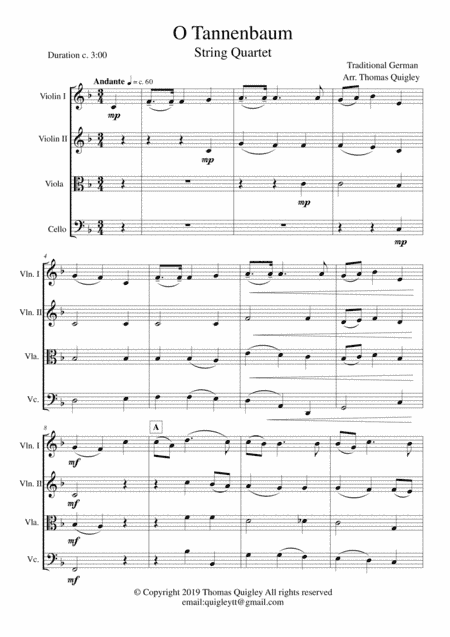 O Tannenbaum (arr. Thomas Quigley)