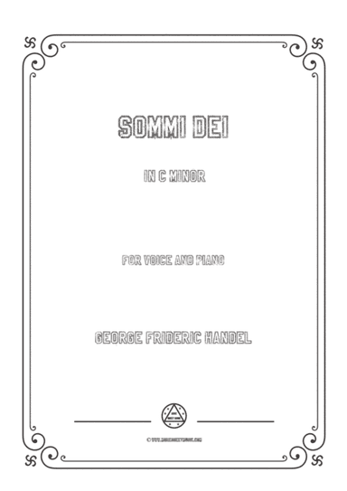 Handel-Sommi Dei in c minor,for Voice and Piano (arr. MSM)