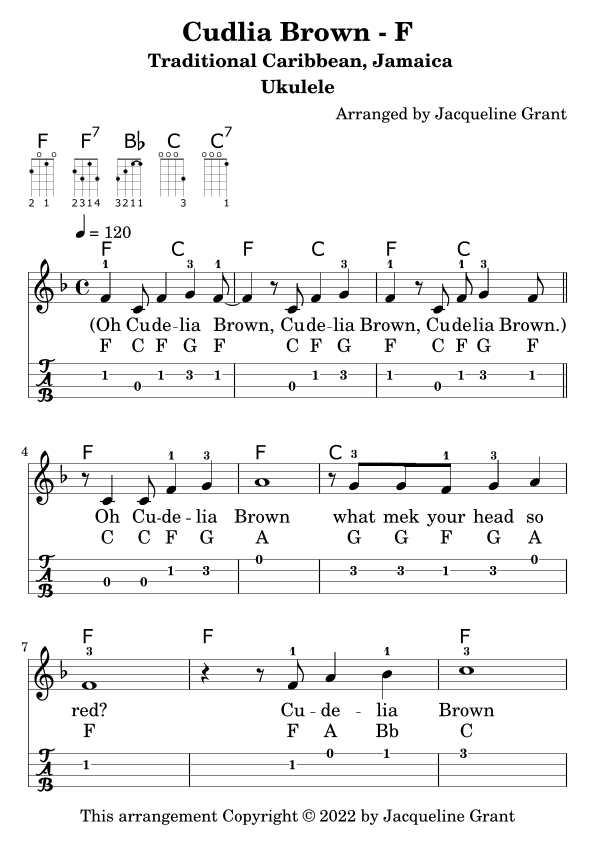 Cudlia Brown (arr. Jacqueline Grant)