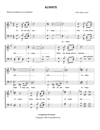Always (arr. Walter Latzko)