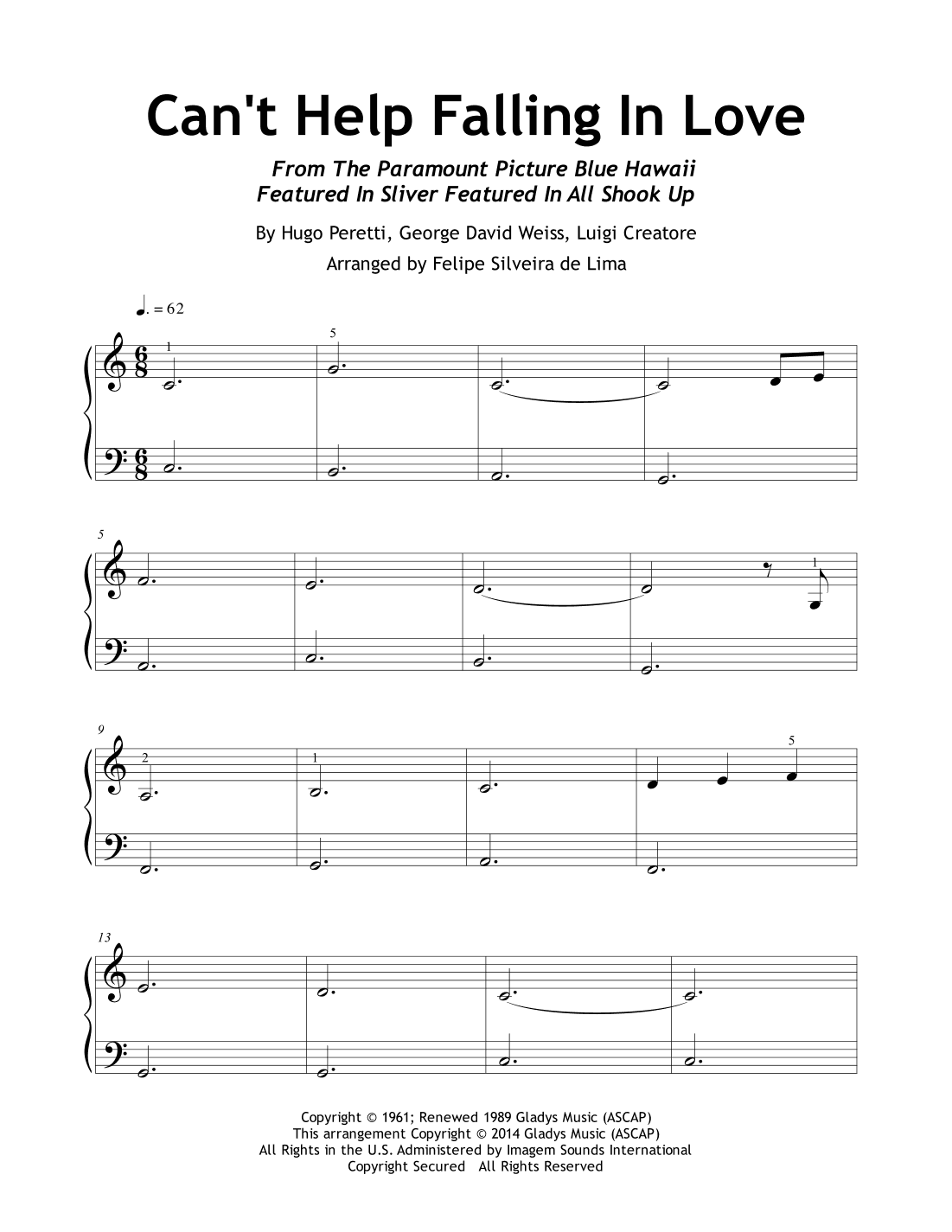Can't Help Falling In Love (arr. Felipe Silveira de Lima)