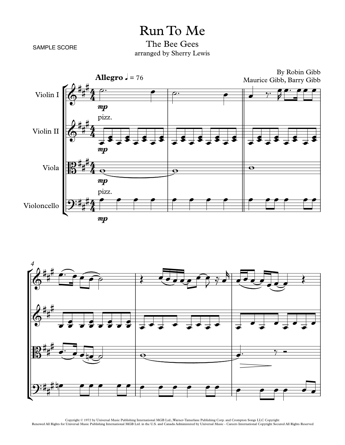 Run To Me (arr. Sherry Lewis)