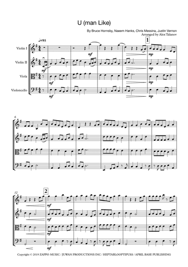U (man Like) (arr. Alex Talanov)