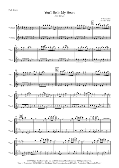 You'll Be In My Heart (arr. Fabio Britto)