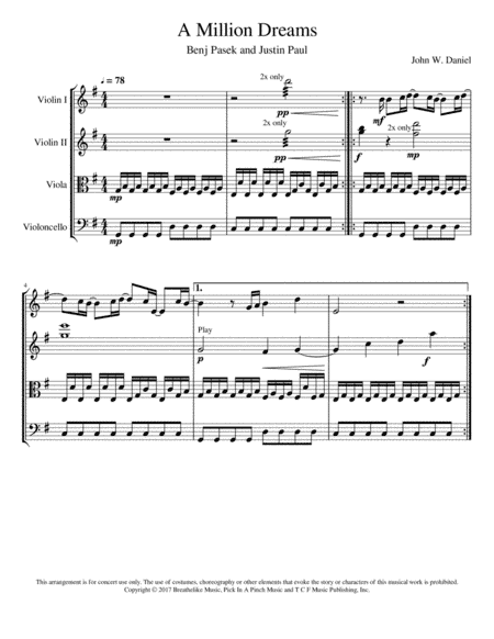 A Million Dreams (arr. John W. Daniel)