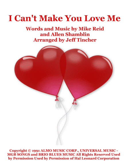 I Can't Make You Love Me (arr. Jeff Tincher)