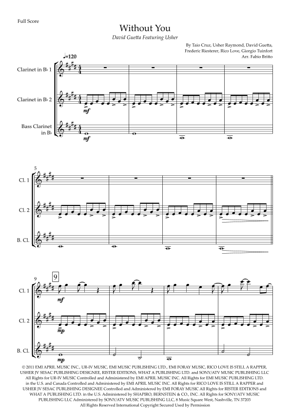 Without You (arr. Fabio Britto)