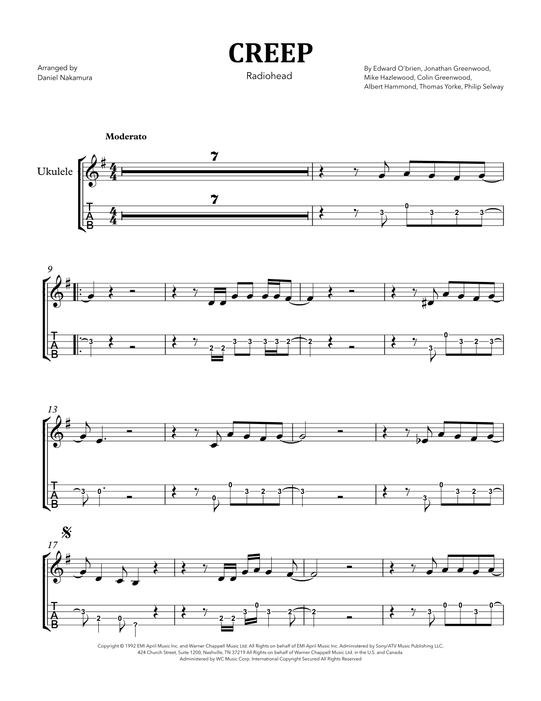 Creep (arr. Daniel Nakamura)