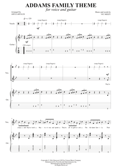 Addams Family Theme (arr. Art.o Artaud)