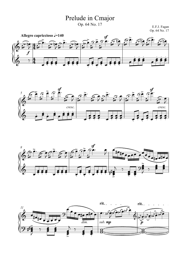 Prelude in C major Op. 64 No. 17
