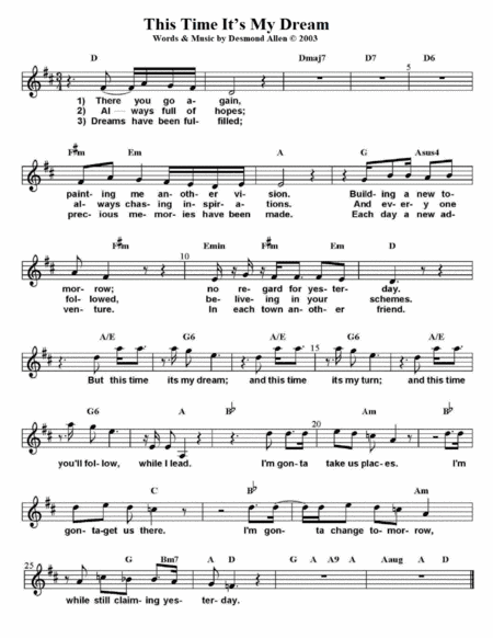 This Time It's My Dream by Desmond Allen