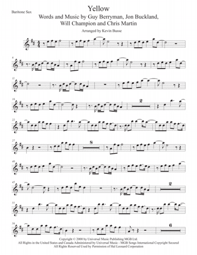 Yellow (arr. Kevin Busse)