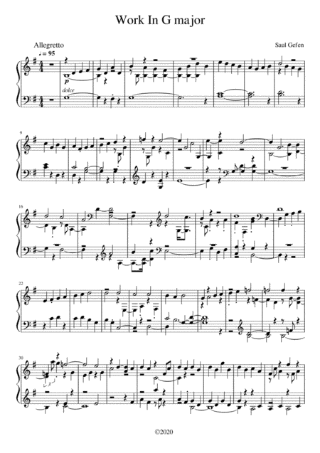 Work In G major