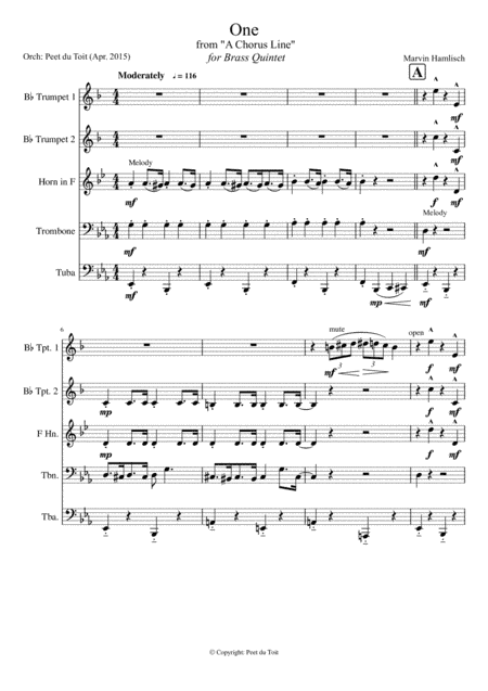 Chorus Line Selections (arr. Peet du Toit)
