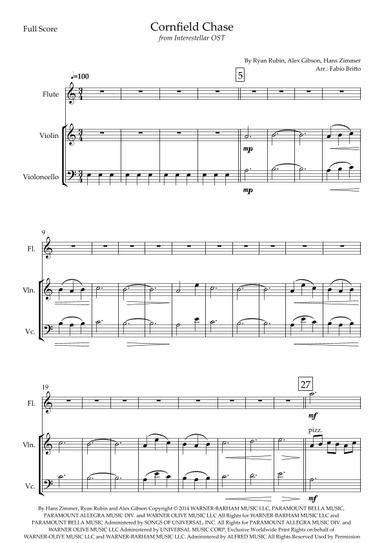 Cornfield Chase (arr. Fabio Britto)