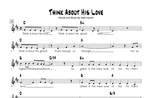 Think About His Love (arr. Brian Kim)
