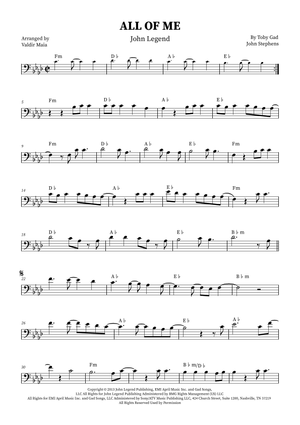 All Of Me (arr. Valdir Maia)