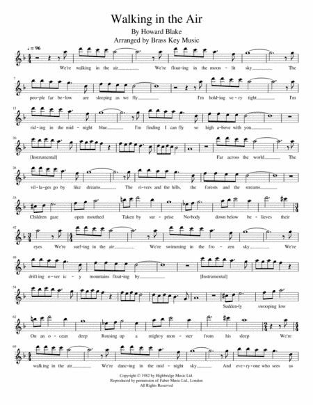 Walking In The Air (arr. Brass Key Music)