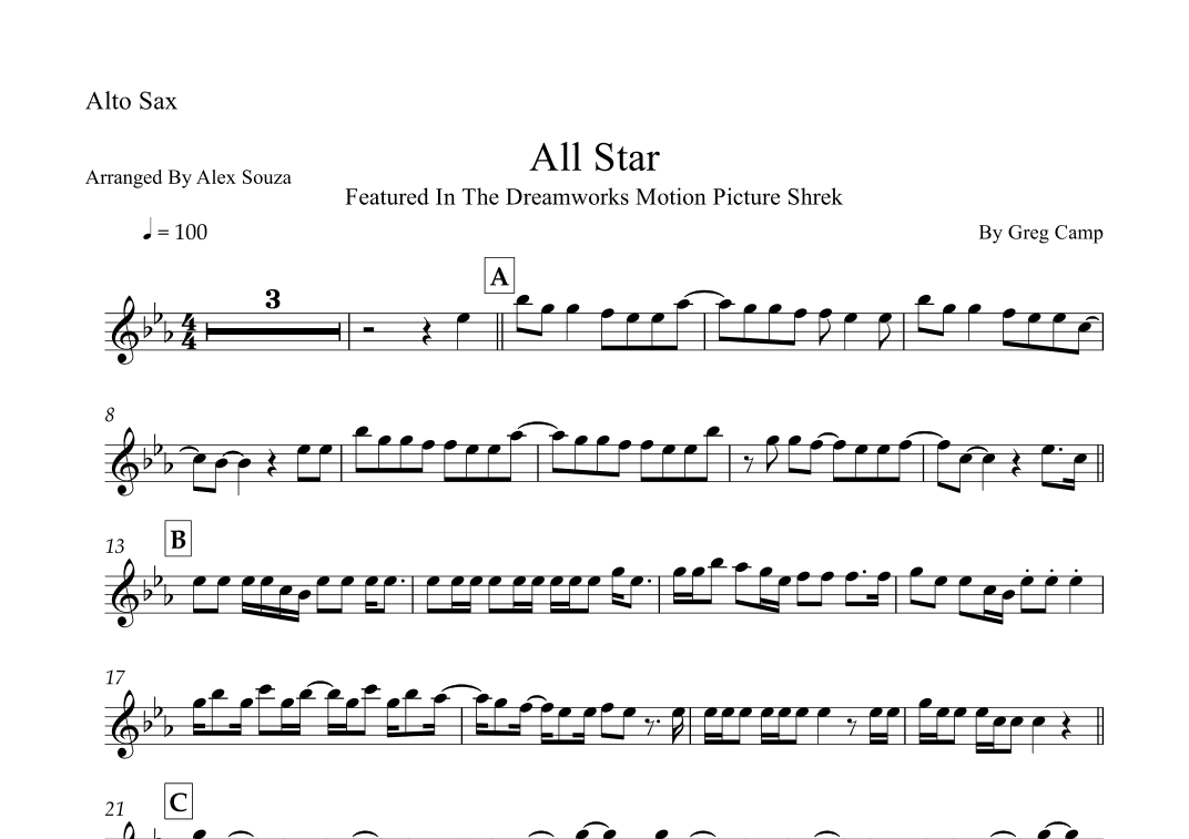 All Star (arr. Alex Souza)