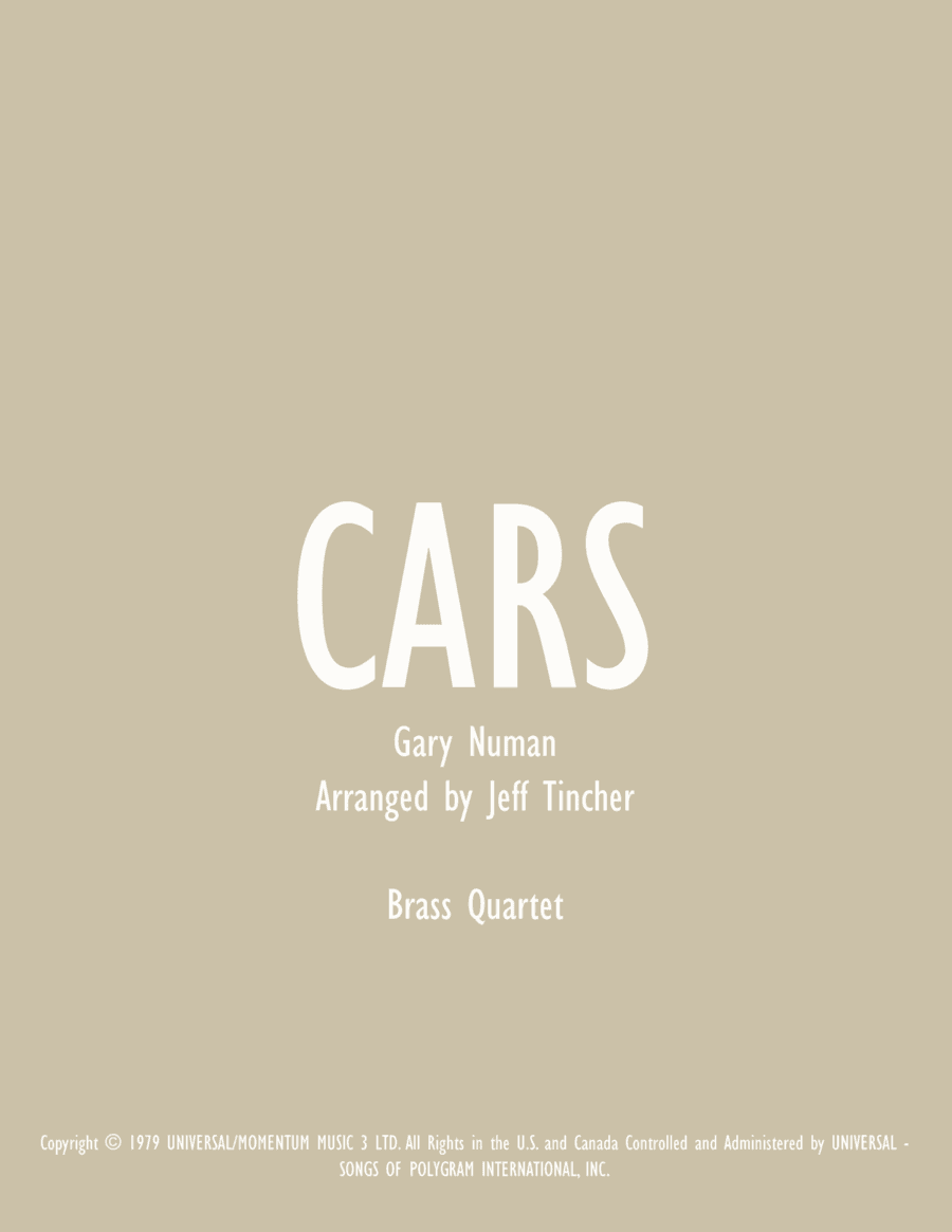 Cars (arr. Jeff Tincher)