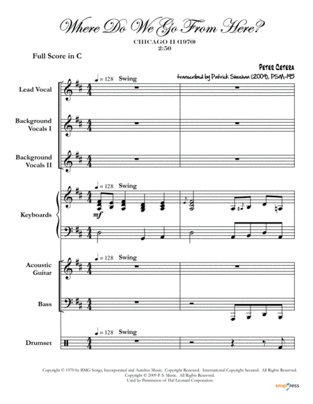 Where Do We Go From Here (arr. Patrick Sheehan)