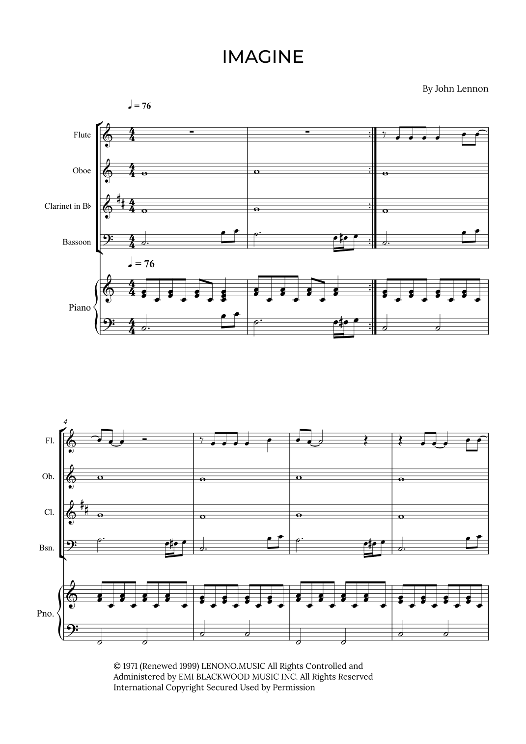 Imagine (arr. Alex Nunes Rodrigues)