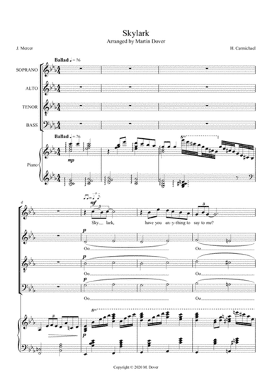 Skylark (arr. Martin Dover)
