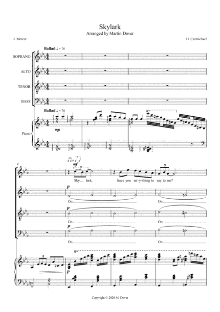 Skylark (arr. Martin Dover)