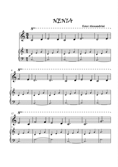 Nenia. Piano 3 hands (arr. Ester Alessandrini)