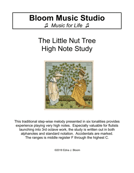 Little Nut Tree - High Note Study (arr. Edna J. Bloom)
