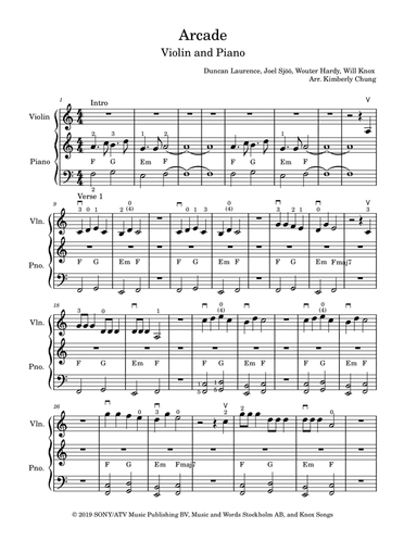 Arcade (arr. Kimberly Chung)