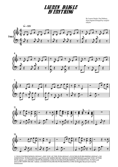 Everything (arr. BY EZEQUIEL EDIÇÕES)