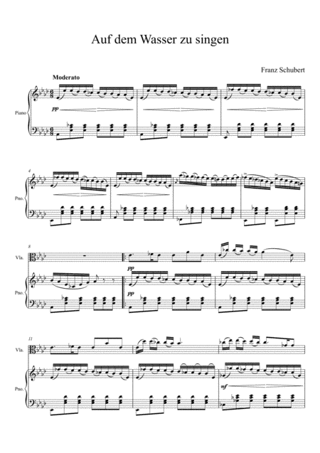Franz Schubert - Auf dem Wasser zu Singen (Viola Solo) (arr. André Laitano)