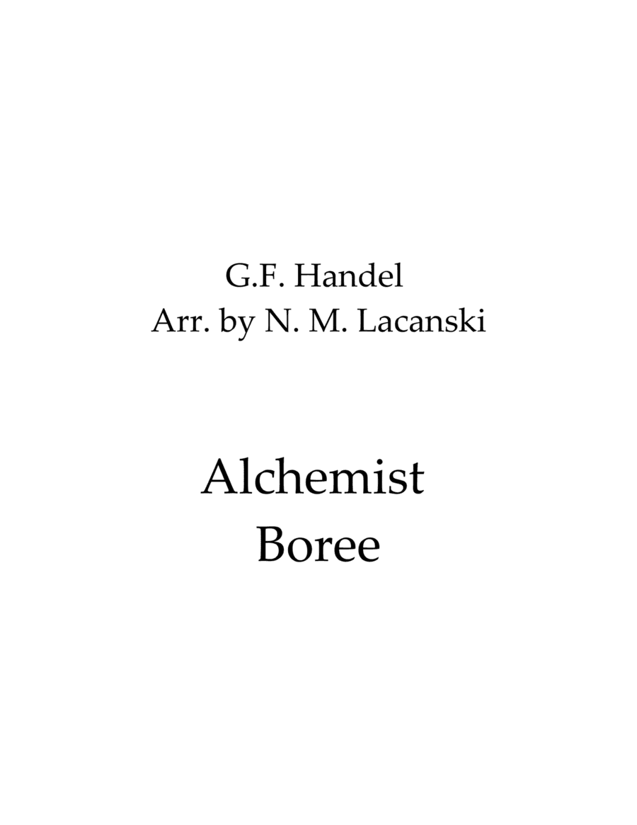Alchemist Boree (arr. Nick Lacanski)