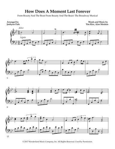 How Does A Moment Last Forever (arr. Joohyun Park)