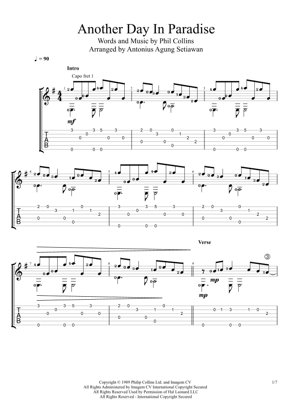 Another Day In Paradise (arr. Antonius Agung Setiawan)