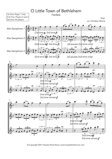 O Little Town of Bethlehem Fanfare (arr. Hoopla Sheet Music)