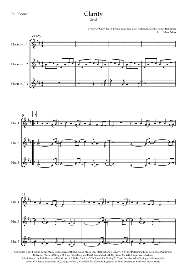 Clarity (arr. Fabio Britto)